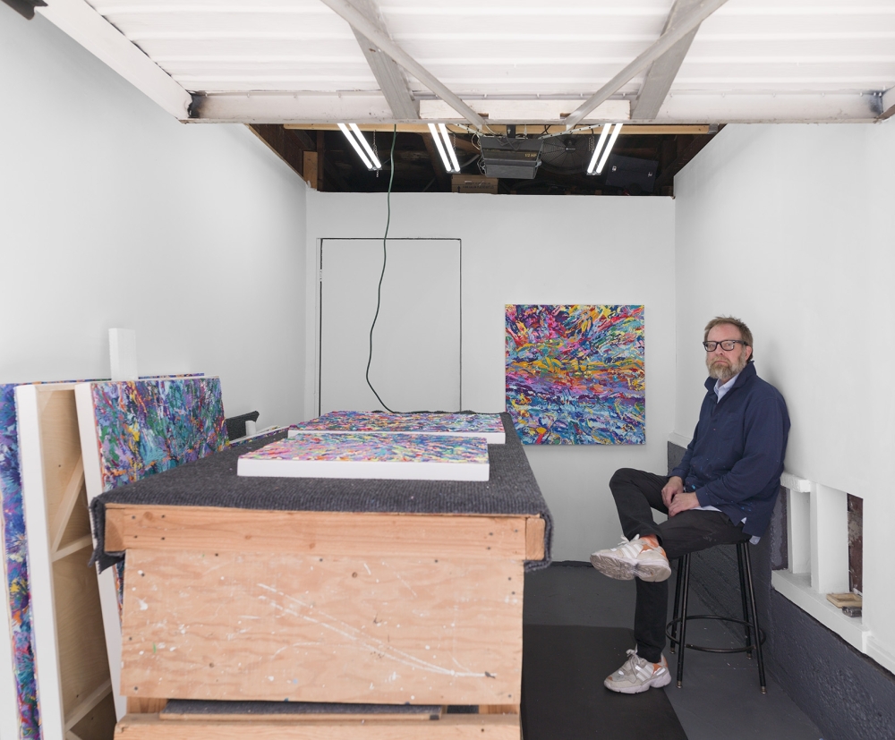 David Allan Peters in his studio, Los Angeles, 2022&nbsp;