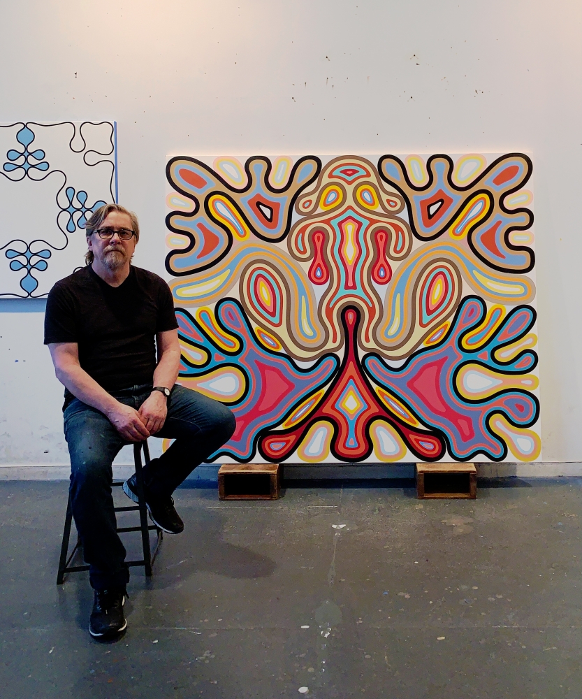 Warren Isensee in his studio, 2021, New York, NY