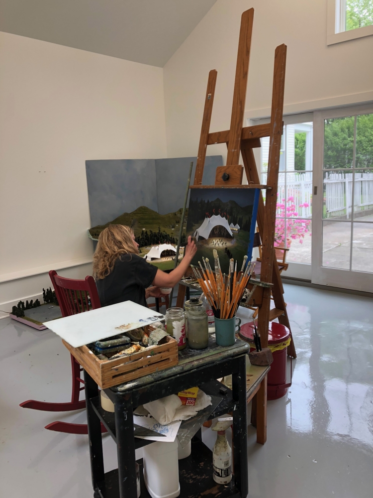 Amy Bennett in her studio, 2019, Cold Spring, NY