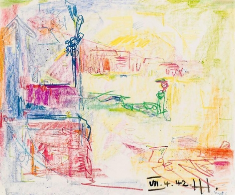 Untitled, 1942, Ink and crayon on paper, 14 x 17 inches, 35.6 x 43.2 cm, A/Y#2244
