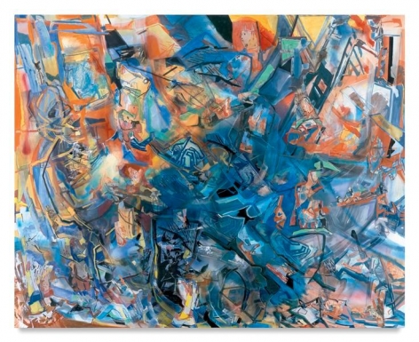 Strata, 2015, Acrylic, oil, and collage on canvas, 80 x 100 inches, 203.2 x 254 cm. AMY#28209