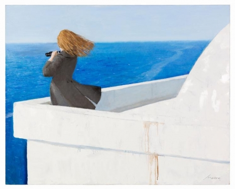 Julio Larraz, The First Day of the Year, 2014, Oil on canvas, 40 x 50 inches, 101.6 x 127 cm, A/Y#21637