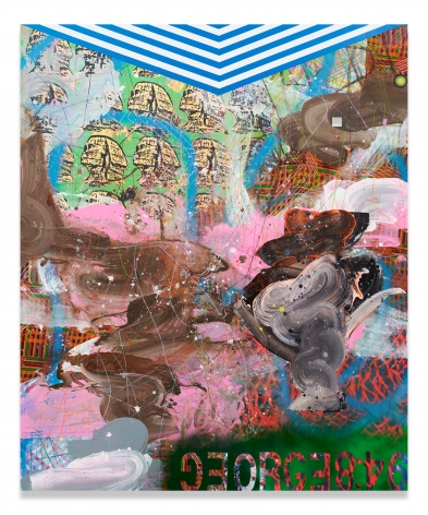 George 8:46, 2021, Mixed media on wood panel, 72 x 60 inches, 182.9 x 152.4 cm, MMG#33210