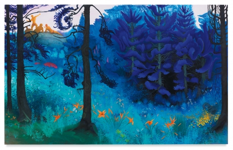 Blue Spruce, 2020, Enamel on canvas, 50 x 80 inches, 127 x 203.2 cm,&nbsp;MMG#32317