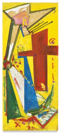 [Study for Mosaic Cross] [Study for Chimbote Mural], 1950, Oil on paper mounted on board, 84 1/4 x 36 1/2 inches, 214 x 92.7 cm