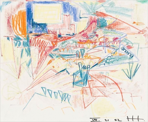 Untitled, 1942, Crayon on paper, 14 x 17 inches, 35.6 x 43.2 cm, A/Y#2317