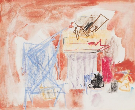 Untitled, 1945, Gouache and crayon on paper, 14 x 17 inches, 35.6 x 43.2 cm, A/Y#1525