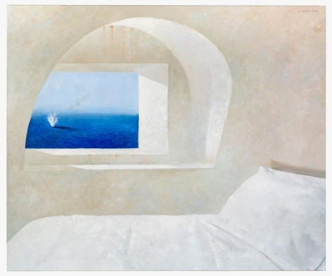 Julio Larraz, Icarus, 2003, Oil on canvas, 60 x 72 inches, 152.4 x 182.9 cm, A/Y#22044
