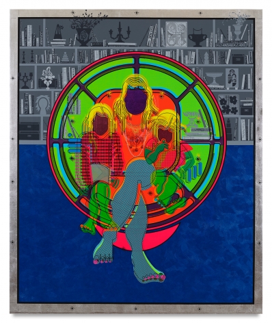 Ryan McGinness,&nbsp;Mother and Child (Ball Chair) A, 2019, Acrylic on linen, 72 x 60 inches, 182.9 x 152.4 cm, MMG#32373