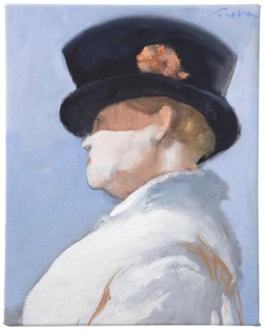 Julio Larraz, At the Races, 2004, Oil on canvas, 13 1/2 x 11 7/8 inches, 34.3 x 30.2 cm, A/Y#22190