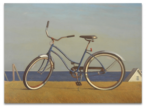 The Messenger (Bike), 2018,&nbsp;Oil on canvas,&nbsp;48 1/4 x 66 1/8 inches,&nbsp;122.6 x 168 cm,&nbsp;MMG#30463