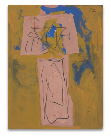 Robert Motherwell,&nbsp;{Totem},&nbsp;Alternative Titles: Zig-Zag; American Totem; American Indian Totem, 1974-86,&nbsp;Acrylic, pasted papers, and crayon on Upson board,&nbsp;26 x 20 inches,&nbsp;66 x 50.8 cm,&nbsp;MMG#15404, &nbsp;