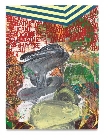 I Can&#039;t Breathe #4, 2020, Mixed media on wood panel, 40 x 30 inches, 101.6 x 76.2 cm, MMG#32437